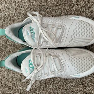 Nike Air Max 270 Kids Shoes - White and Teal